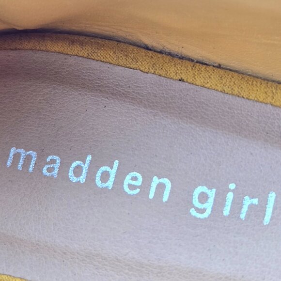 Madden Girl Jasmin Mustard Yellow Suede Pointed Toe Flats – Size 8.5 - Picture 8 of 12
